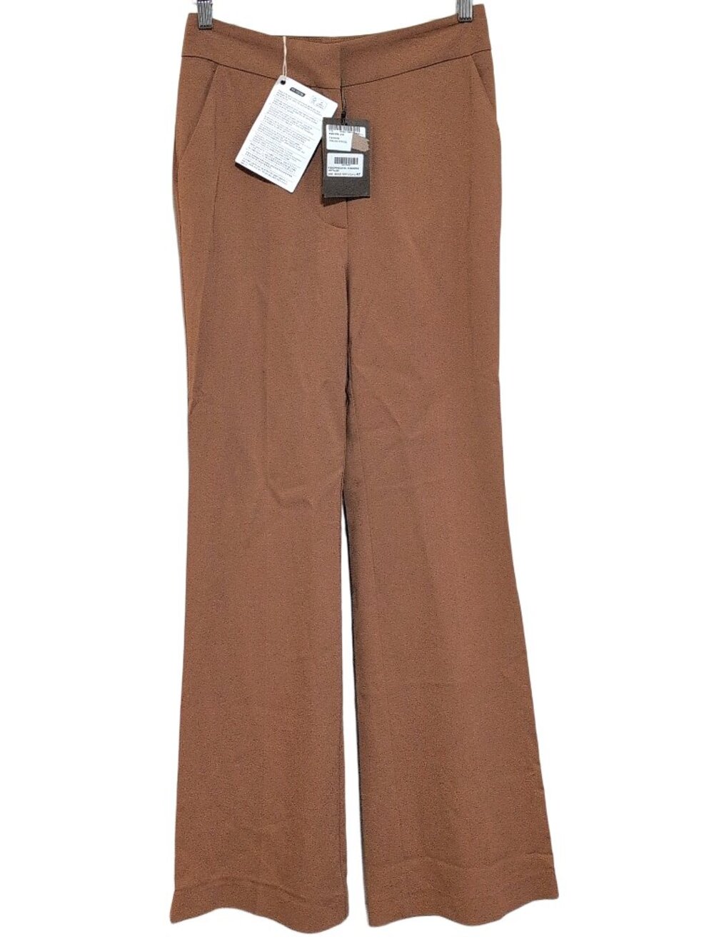 NWT SIMONA CORSELLINI Flared Pant Bronze Temptation Office Quiet Luxury Size 42